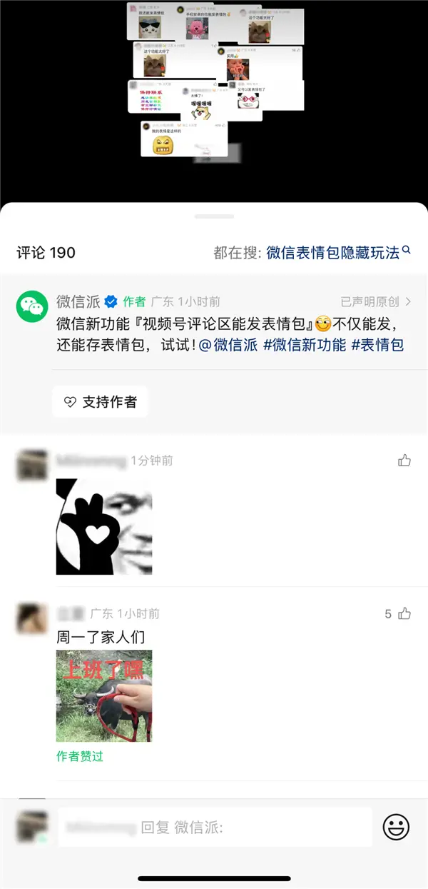 微信新功能+1：视频号评论区可以斗图了 动图、静图都能发 - Tencent WeChat 腾讯微信  (https://www.qianyan.tech/) 头条 第3张