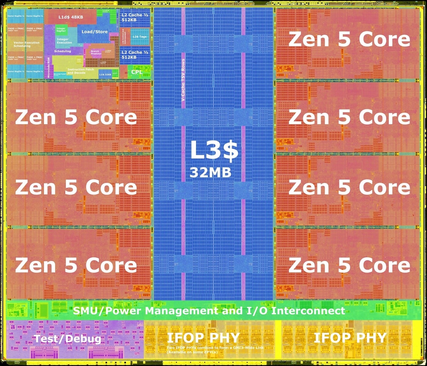 AMD Zen5锐龙9000内核布局解密：512位浮点单元大变 - AMD  (https://www.qianyan.tech/) 头条 第3张